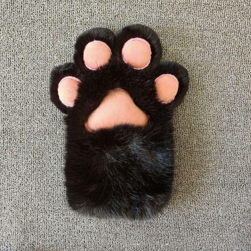 Cartoon Plush Cat Paw Gloves Furry Cat Claw Mittens Kawaii Cosplay Props Gifts