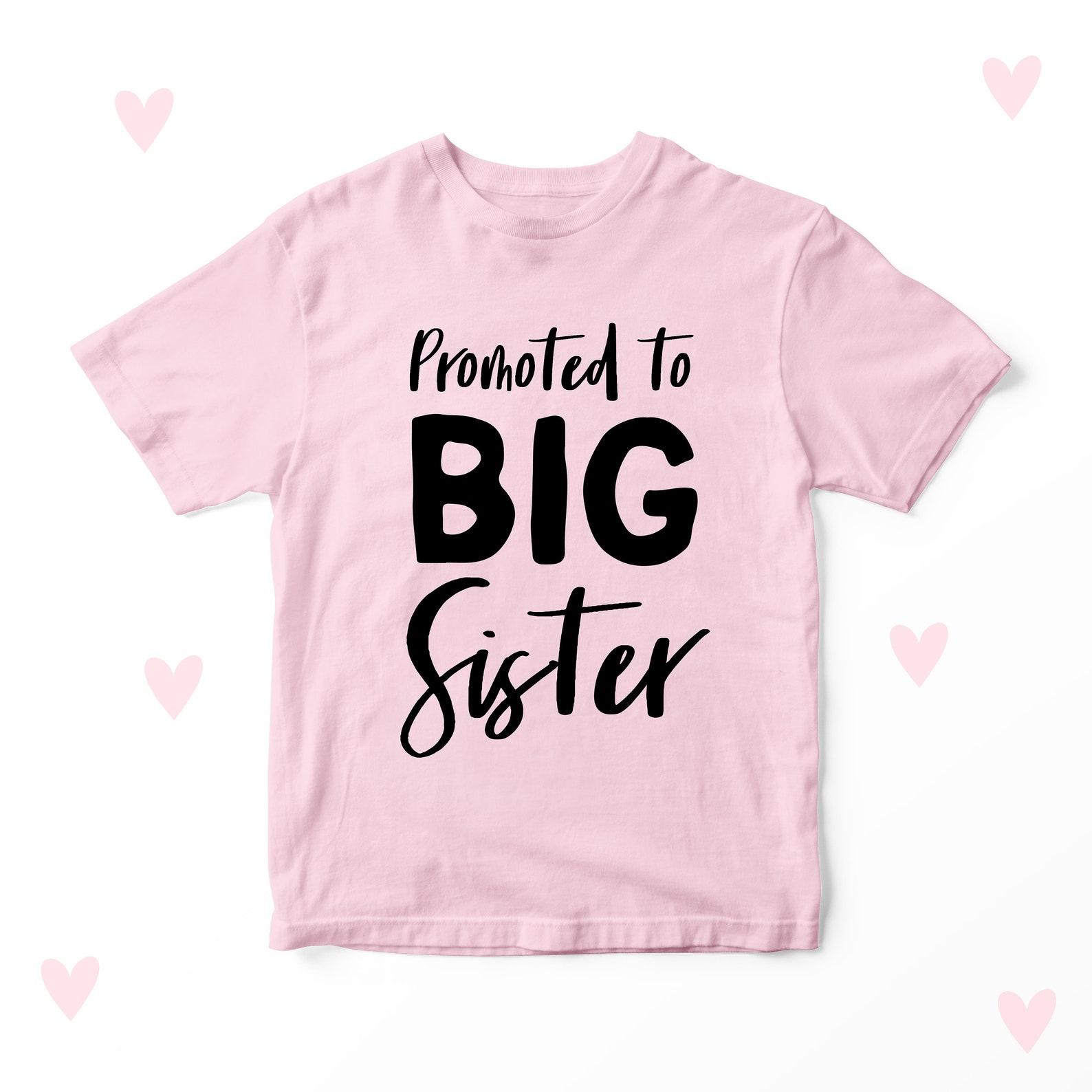 Big Sister Announcet T-shirt Promotion Little Sister Baby Shower Gifts 100