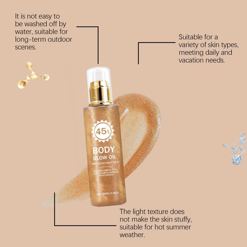 Sunscreen Oil Body Care Oil For Outdoor UV , Refreshing And Non-greasy 100ml