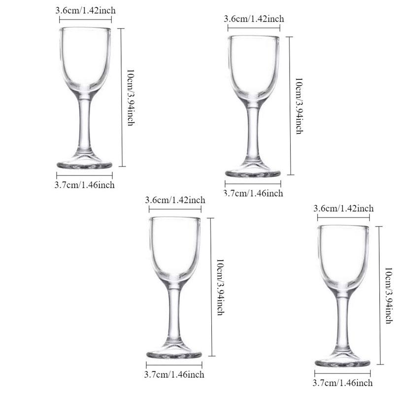 4 יחידות כוסות לבנות גבוהות יצירתיות לשתייה חריפה, כוסות יין קטנות למסיבה, כוסות לשתייה חריפה, כוסות יין קטנות רב-תכליתיות, כוסות יין וודקה, מתנה