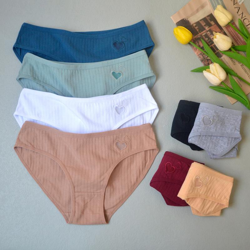 გოგონების შუა წელის სუფთა ბამბის საყვარელი სასიყვარულო ტრუსები ზაფხულისთვის