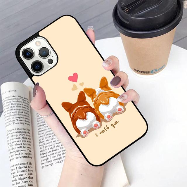 

Cute Corgi Dog Phone Case For Apple iPhone 17 Air Pro Max Plus Coque For iPhone 17 Air 14 15 16 13 12 Max Cover iPhone 15
