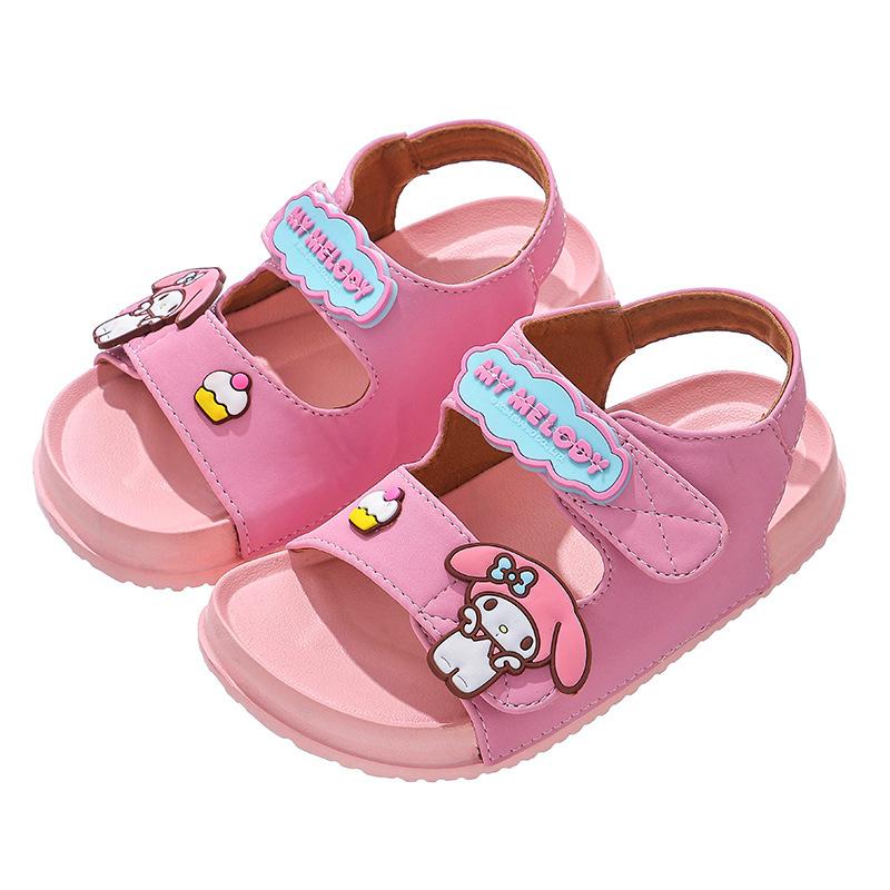 Children's cartoon sandals, beach slip-on soft-soled lightweight outdoor shoes, girls' summer sandals for outdoor wear
