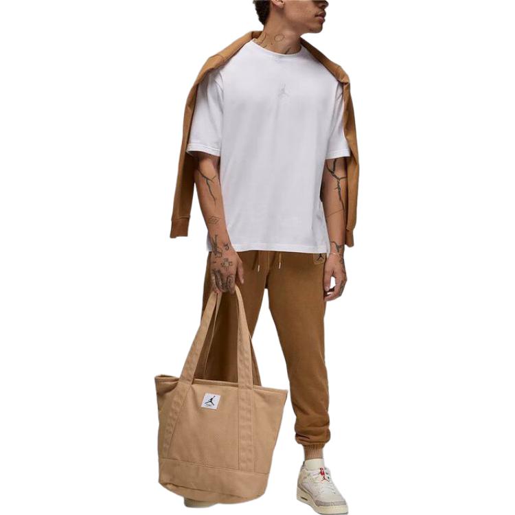 Jordan T Shirts Men's White Crew Neck Moderate Straight Fit FN5995-100