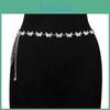 Trendy Alloy Waist Chain With Rhinestone Butterfly Design For Unisex Adult Fashion Accessory