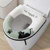 Warm Flannel Toilet Seat Cushion NonSlip Warm Padding Toilet Seat Cover Seat Protector for Home Bathroom Decoration
