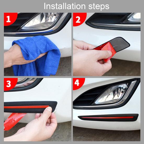 1 Pair Car Bumper Guard Anti-Collision Anti-Scratch Protective Strips for Front & Rear Universal Car Bumper Protector Guard for Most Vehicles