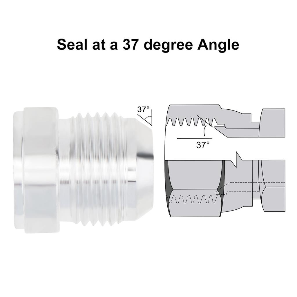 2 Stück Aluminiumlegierung 12AN Male Schweißanschluss-Fittings 12AN Male Bördel-Schweißbar Kraftstofftank-Fitting-Adapter-Stecker