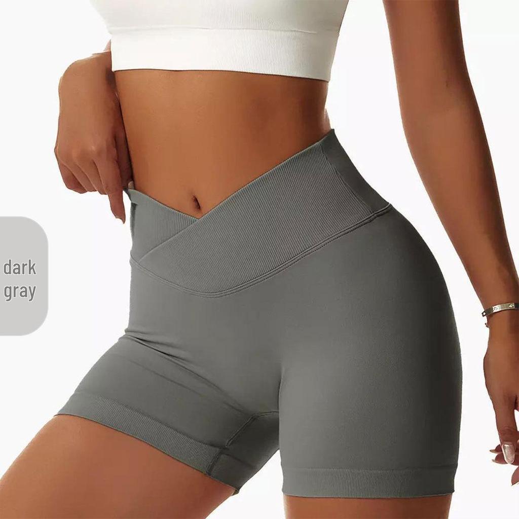 Women's High Waist Seamless Yoga and Running Shorts with Peach Lift