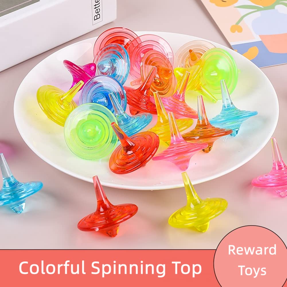 Children's Acrylic Spinning Top Gem Toy, Colorful, Durable, Shiny Crystal Top, Suitable for Boys and Girls at Home, Parties, School, Preschool, Play,