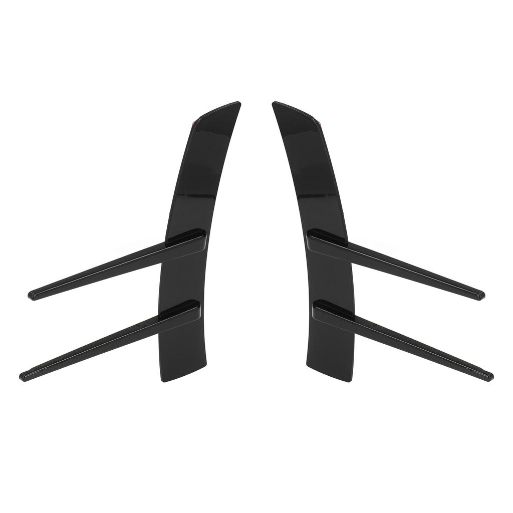 2 Pcs Gloss Black Front Bumper Side Spoiler ABS Body Spoiler Canard Universal for Car