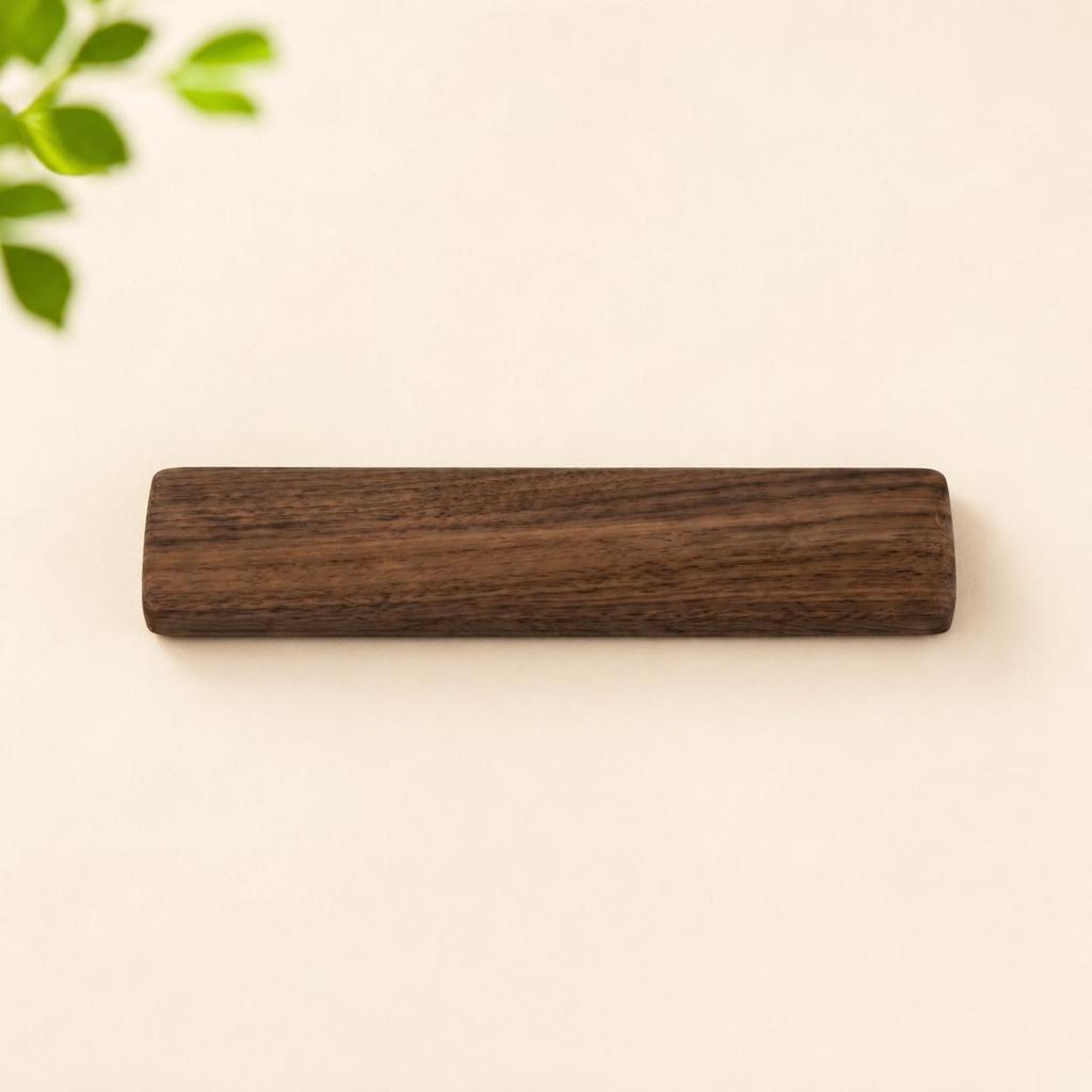 Keyboard Wrist Rest Rounded Edges Walnut Wrist Rest Desk Accessory Rectangular Workstation Gear Ergonomic