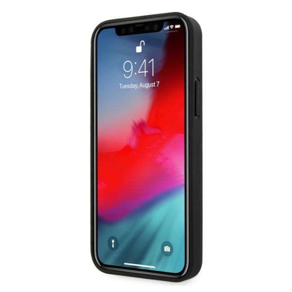 Funda para iPhone 12 BMW Cuero Perforado Negra