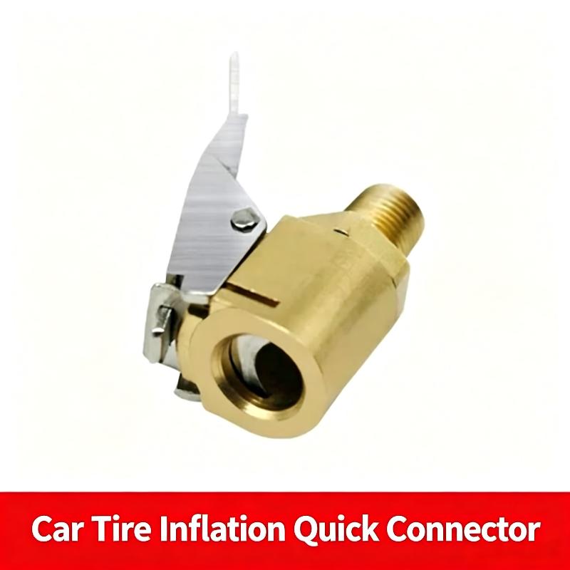 Brass Car Tire Inflation Quick Connector Leakproof Seal Easy Operation For Air Pump Hose Connection CAR Air Chuck Air Compressor Tire Chucks 1