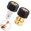 Pressure Washer Adapter Set M22 14mm to 3/8 Inch Quick Connect Coupler Kit Brass Fits Hose Pump Thread Conversion