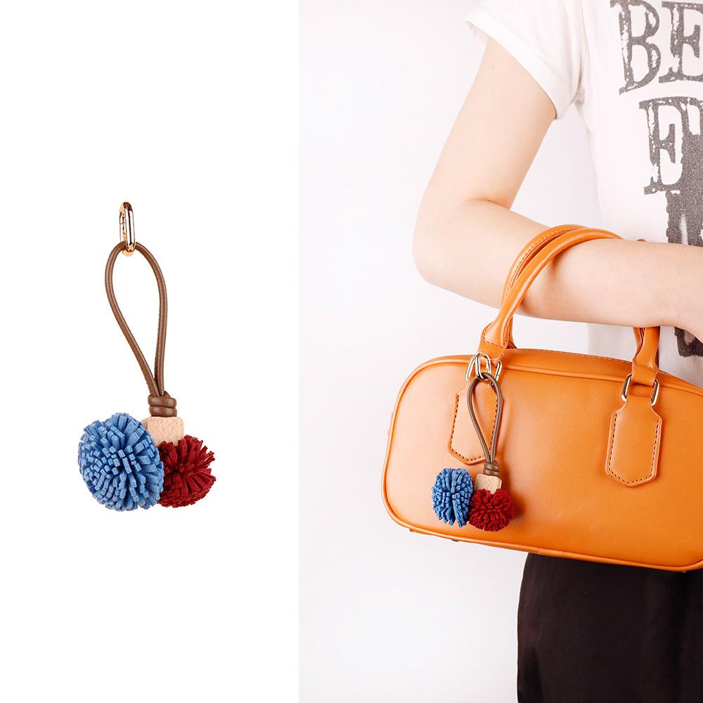 Zhang Yuanying Bayberry Ball Charm - Handmade Woven Bag and Shoe Ornament Keychain