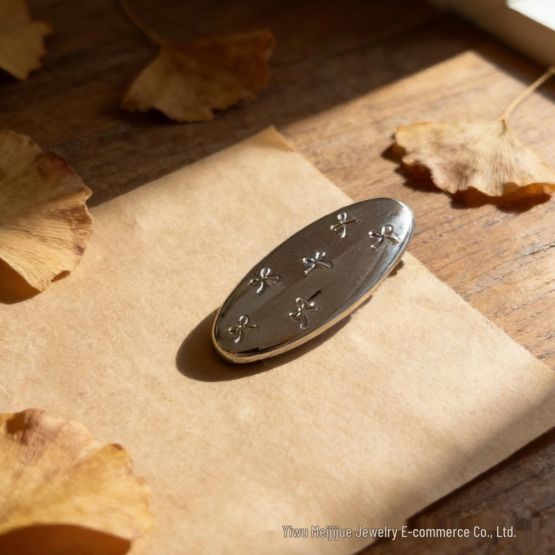 

Срібний овальний затискач для волосся у корейському стилі для жінок - Вишуканий милий аксесуар качина губка Standard