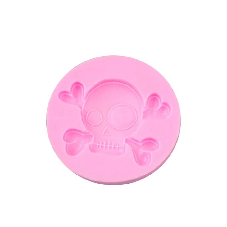 Silicone Skeletons Mold Cupcake Toppers Fondant Mold Halloween Skull Baking Tool 1