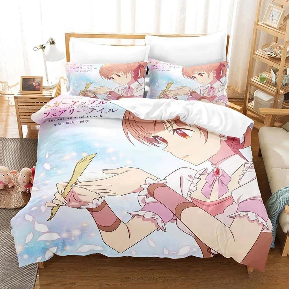 3D Print Anime Sugar Apple Fairy Tale Bedding Set Single Twin Full Queen King Size Duvet Cover for Adult Kid Bedroom