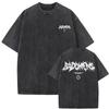 Washed Vintage Bad Omens T-Shirt Fun Moth Pattern T-Shirt Women's Fashion Casual Hip Hop Streetwear T-Shirt Women's