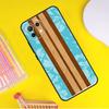 Hawaiian Faux Wood Surfboard Cover For Xiaomi 14 Ultra 13 11T 12T 13T 14T Pro POCO X6 X7 Pro X3 X5 F3 F5 F6 M6 Pro Case
