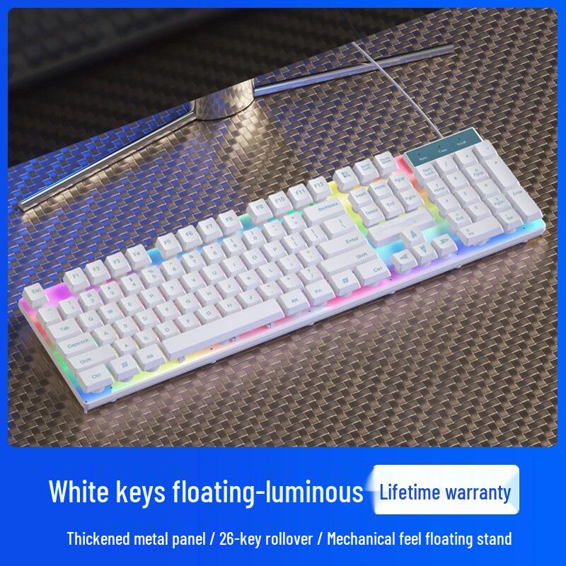 Universal Wired Business Keyboard & Mouse Set – Silent Office 3-Piece for PC, Laptop, Desktop