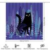 Cat Forest Shower Curtain Woodland Animal Nature Decor Bathroom Set Vintage Floral Pattern Home Decor Artistic Tapestry Wall Han