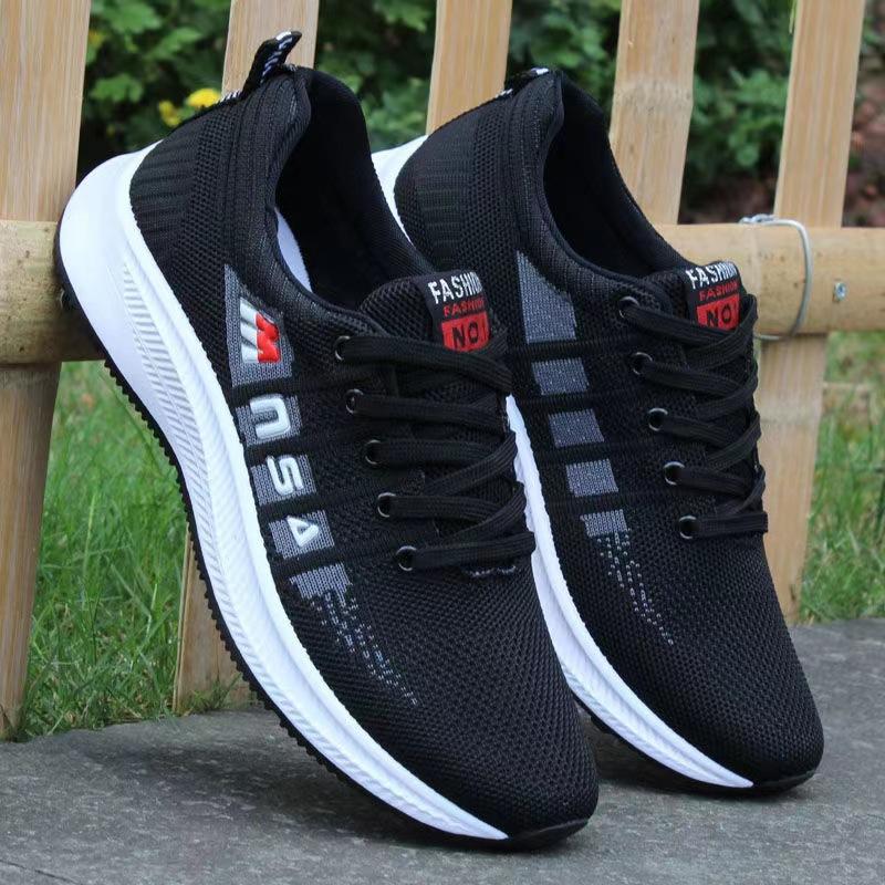 

Comfortable and fashionable breathable mesh fitness walking shoes sports shoes running shoes 40 чорний