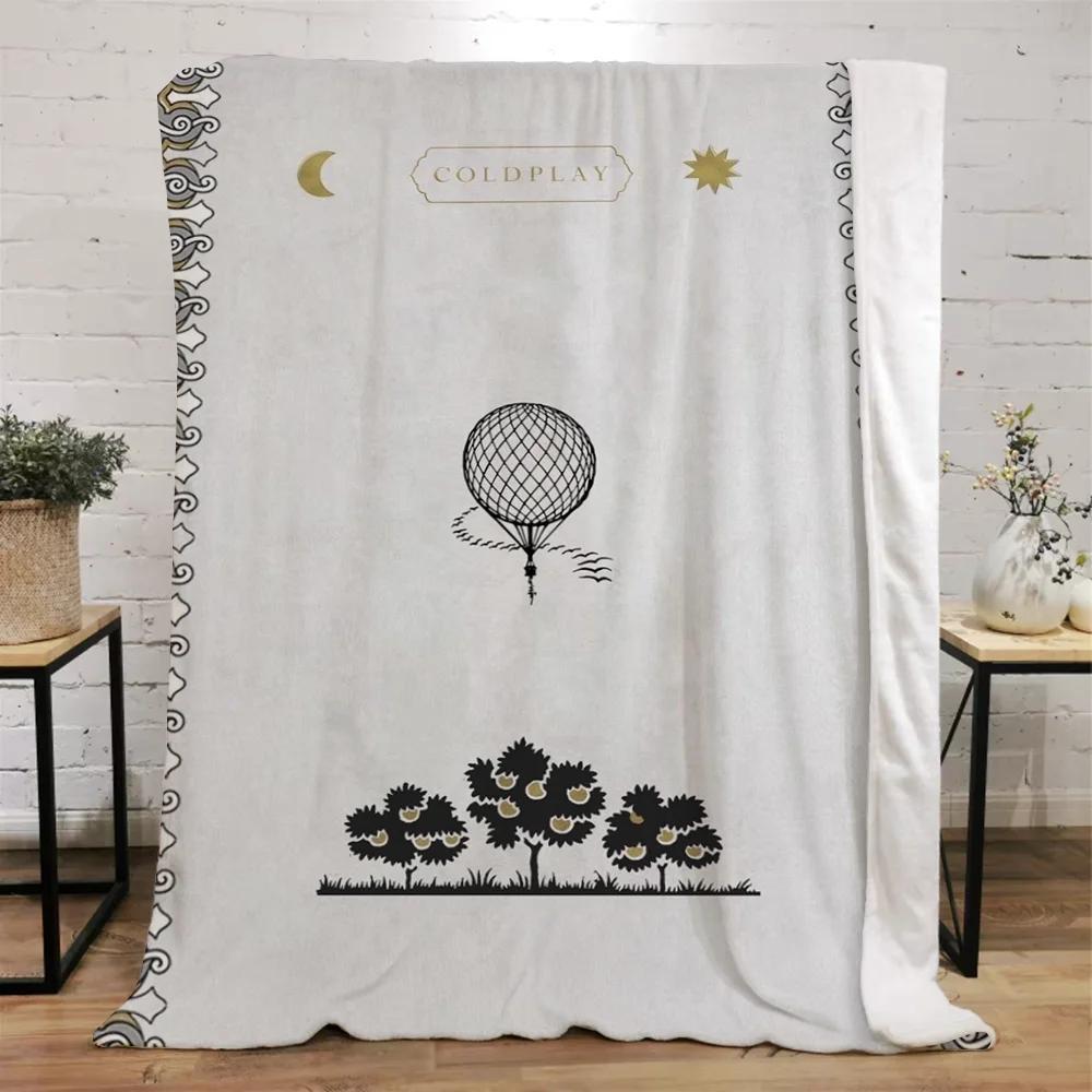Coldplay Throws Blankets for Sofa Luxury Throw Blanket King Size Fluffy Plaid Microfiber Bedding Beach Towel Home Interior Knee