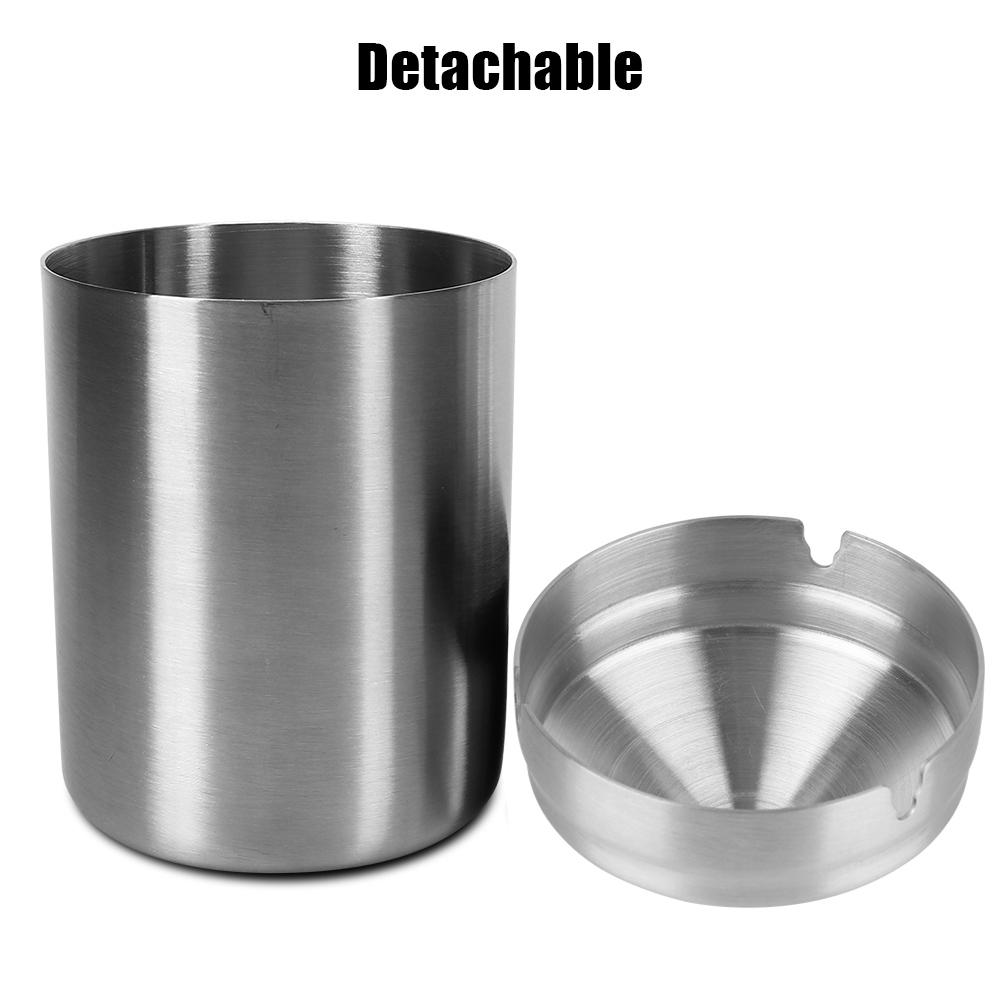 Stainless Steel Ashtray Detachable Creative With Lid Windproof Home Accessories Smoke T obacco Ash Holder Container Car Ashtray