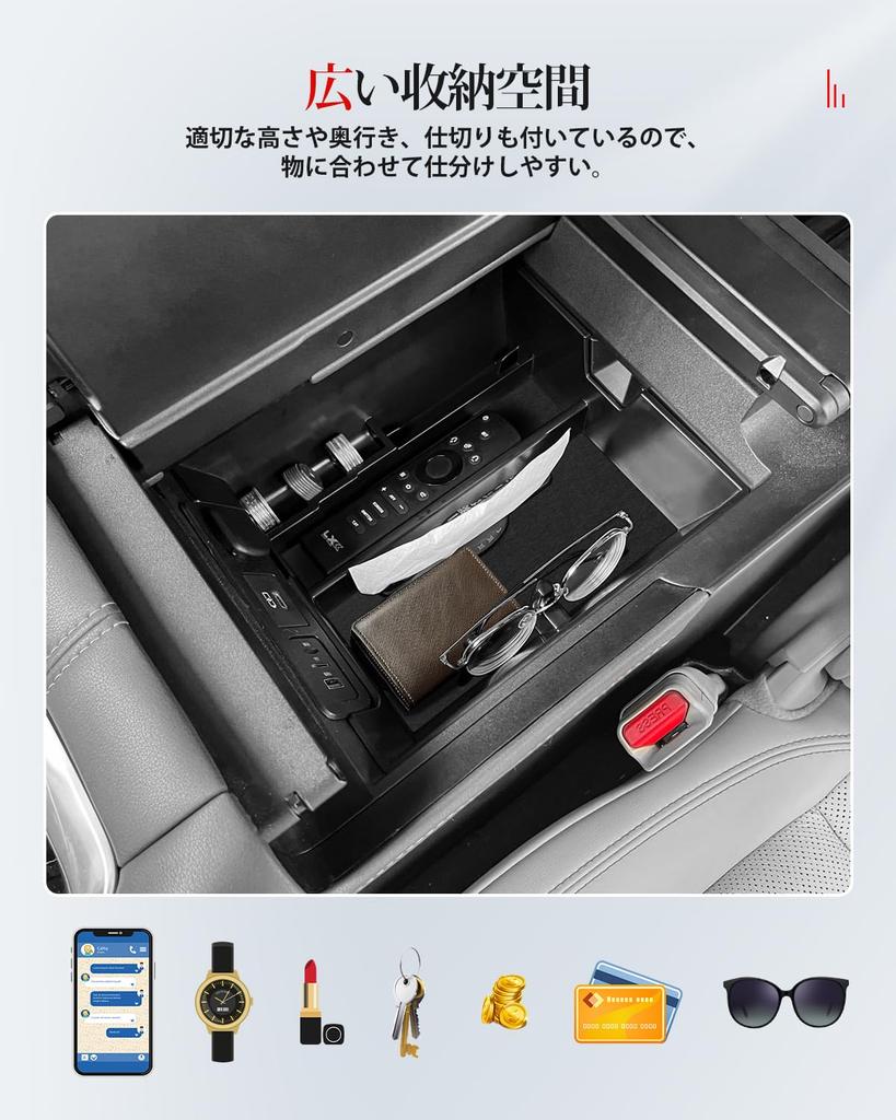 ASZSK Improved Alphard 40 Series Console Tray, Vellfire 40 Series, Center Console Box, June