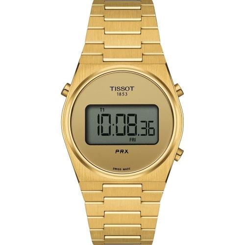 Tissot PRX Digital Watch with Bracelet and Champagne Dial, Officially Imported, Model T1372633302000
