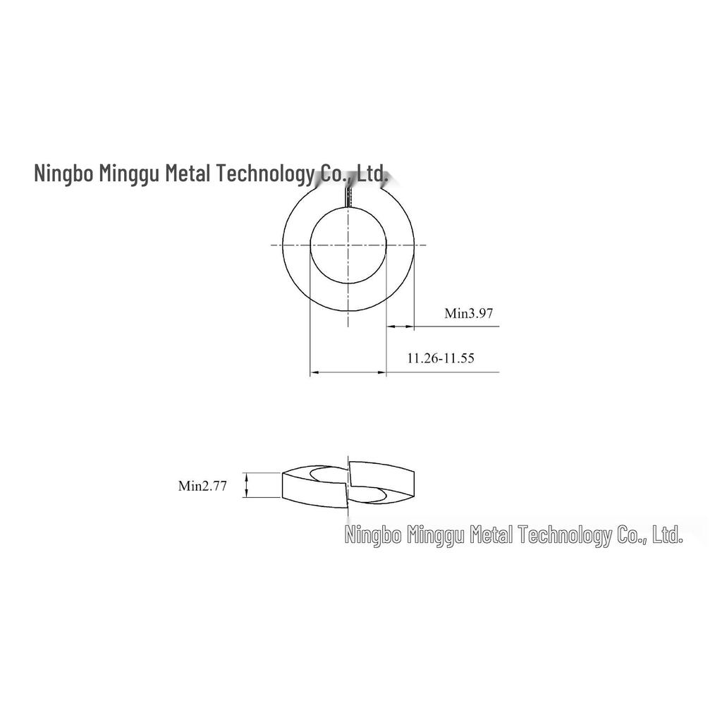 8x10x1/4~1-1/2" Galvanized Blackened Spring Lock Washers, High-Strength, Anti-Loosening, US & British Standards