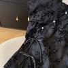 Short Sleeve Cheongsam T-Shirt Jacquard Weave Slanting Lapel Top  Summer Outfit