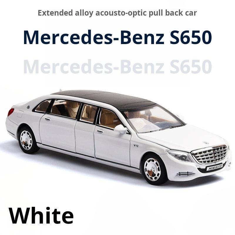 

1:32 S650 Alloy Car Model Children Toy Car Six-Door Extended Version Simulation Car Collection Gift A85 for Mercedes-Benz Maybac белый