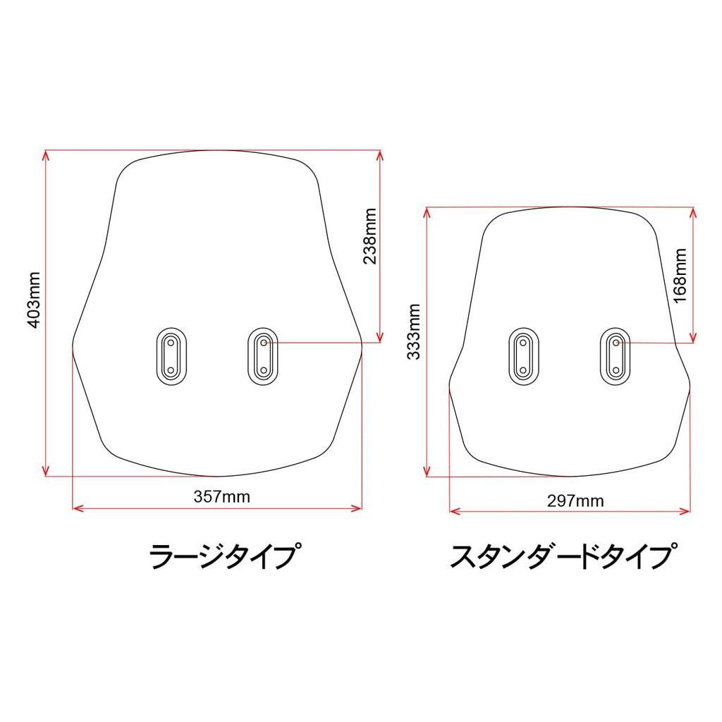 ZETA RACING Adventure Vindruta, Stor Ersättnings-/Tillvals Vindruta, Storlek (357mm x 403mm), Tjocklek (3 mm), Polykarbonat, Långfärd W