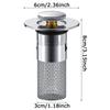 WTEMPO 1PC Universal Drain Stopper Bathroom Sink Stopper Stainless Steel Anti-Clog Home Filter Hair Catcher Shower Floor Drain
