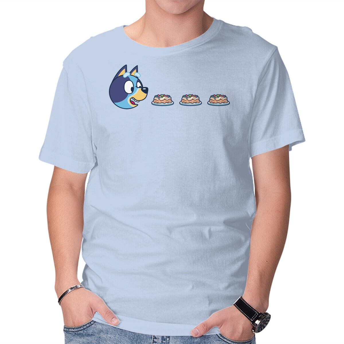 Unisex Crew Neck T-Shirt Blu-Man Graphic Short Sleeve Casual Tee S