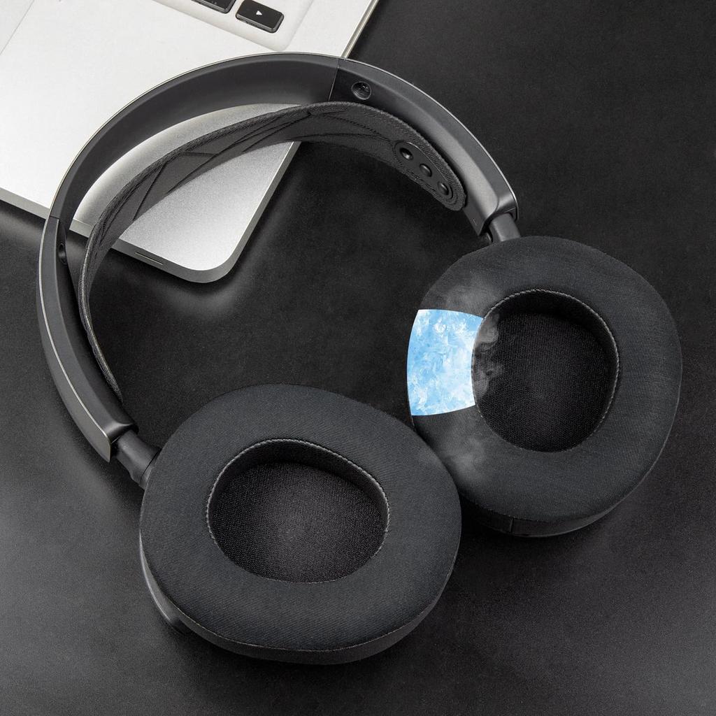 SOULWIT Cooling Gel Ear Pads for Steelseries Arctis Nova Pro Wireless/Arctis Nova Elite Headphones - Replacement Pads, High-Density Foam Head Pads, Co