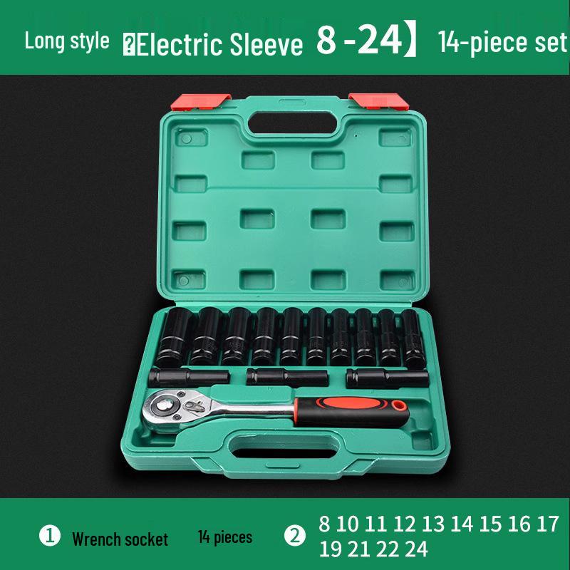Comprehensive Electric Wrench Kit: Large, Medium, Small Socket Set with Air and Electric Wrench Tool Attachments