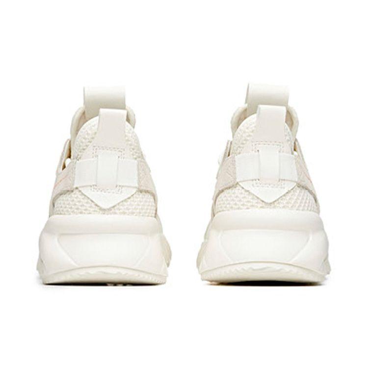 Anta Lifestyle Series Low-Top Dad Shoes Women Sneakers White Brown 922018803-6