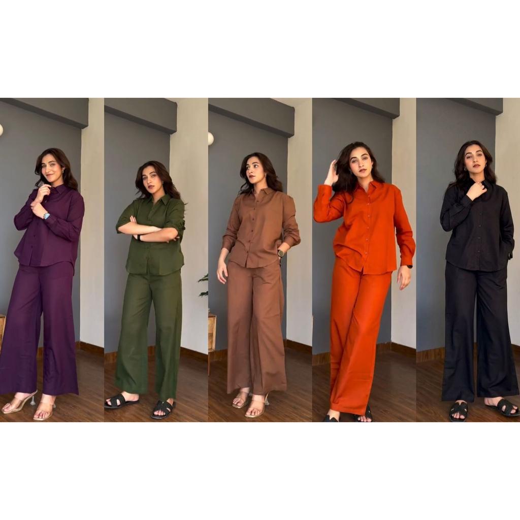 Pure Cotton Summer Wear Shirt with Pant Set Indian Women Designer Top Cord Set