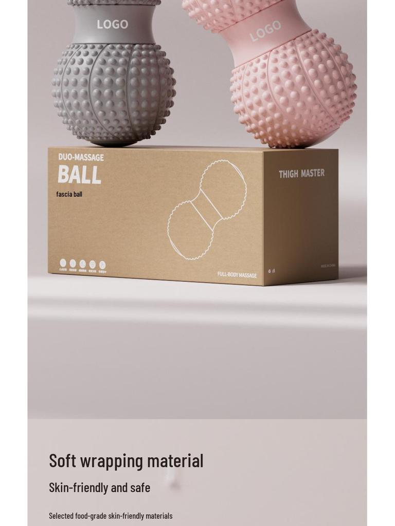 Myofascial Double Massage Ball for Foot, Spine, Muscle Relaxation, and Acupoint Stimulation