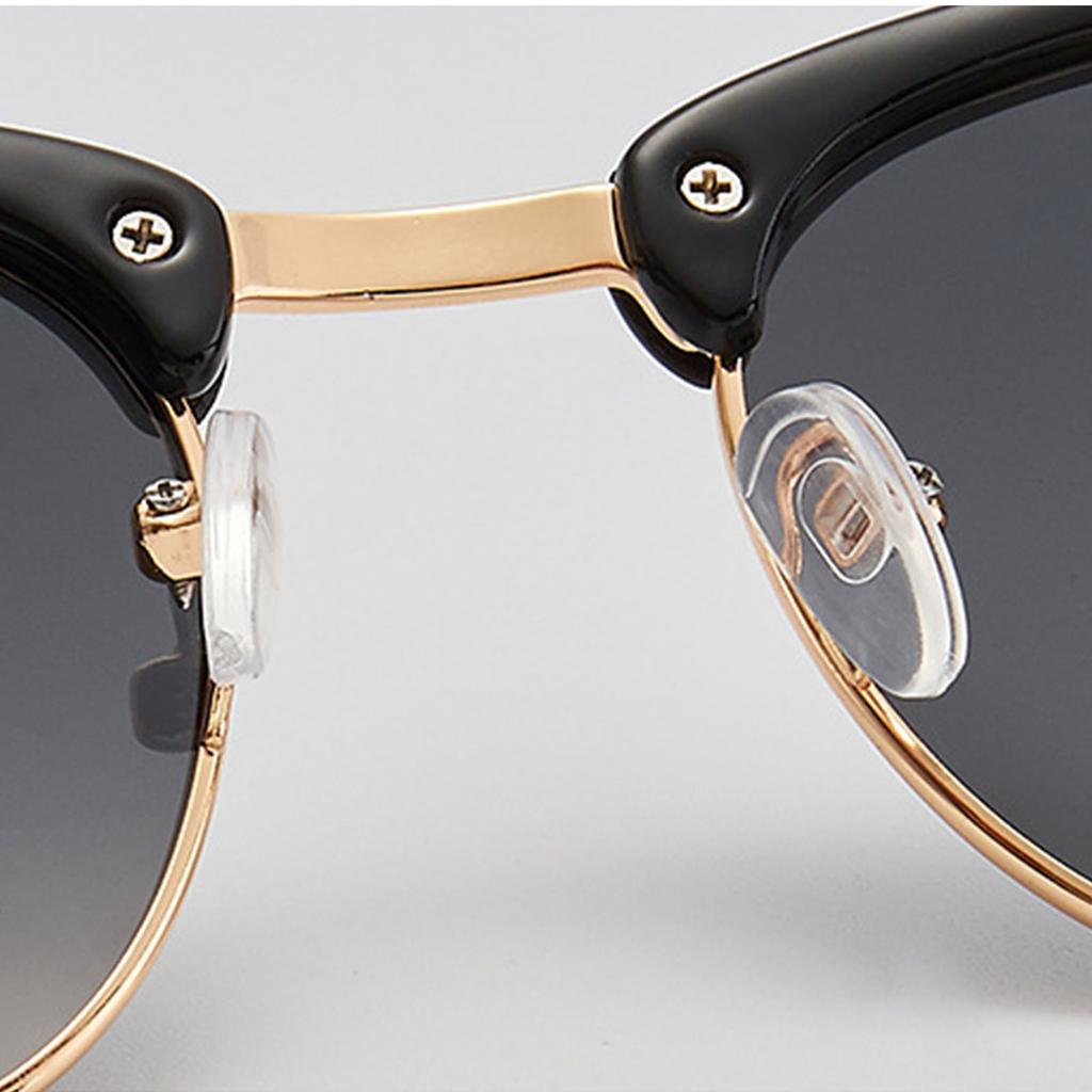 2pcs Polarized Sunglasses UV400 Protection Metal Black Frame PC Lens Fashion Vintage Polarized Sunglasses