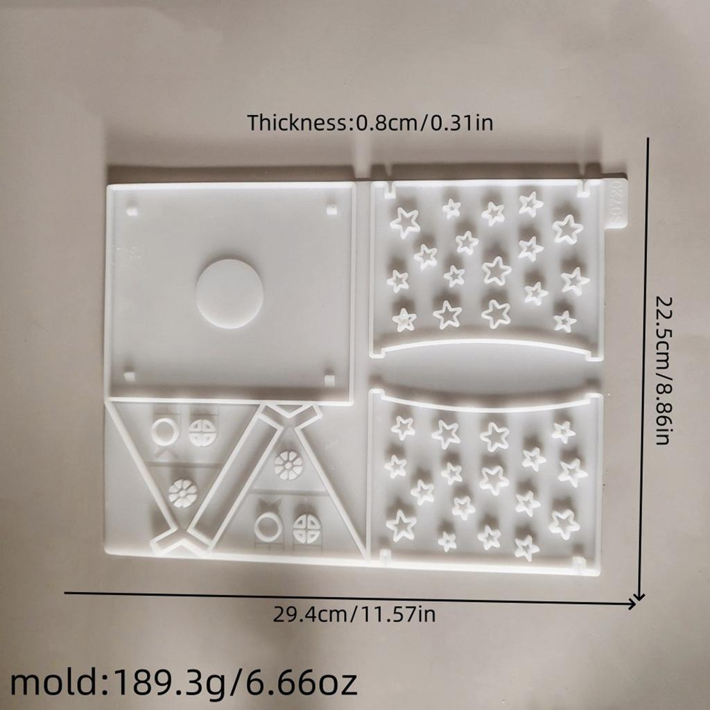 Home Decoration Silicone Mold Miniature House Shaped Ornament Mould Practical Gypsum Mould Jewelry Making Supplies
