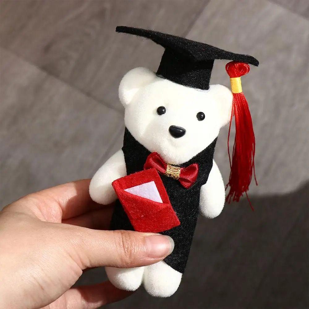 10 pcs/set Celebrate Party Mini Bear Flower Bouquet Bachelor Bear Plush Toy Happy Graduation