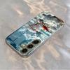 Gold-plated Tempered Glass Phone Case, Compatible Galaxy S26 S25 S24 S23  S22 Ultra Plus. Features a Cloud Cartoon Design.