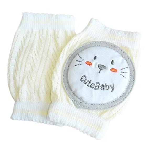 HRIB Baby Knee Knee Knee Knee Injury Cute 3 Color Set Pads, Pads, Pads, Support, Prevention, Mesh, Breathable, Pattern, Infants, Children, Anti-Slip,