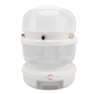 9kg Double Layer Rice Storage Container 6 Grid Rice Dispenser Pressed Rotatable Sealed Dry Food