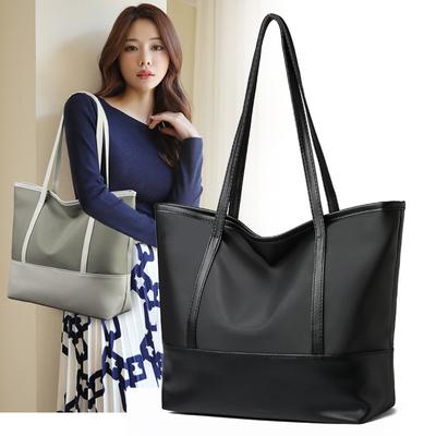 Nuova Borsa a Tote Grande Capacità Sottobraccio Impermeabile Colore Solido Borsa a Mano da Donna Borsa a Spalla in Oxford Regalo